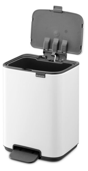 Cestino per la spazzatura bianco in acciaio con pedale 4 l Bo – Brabantia
