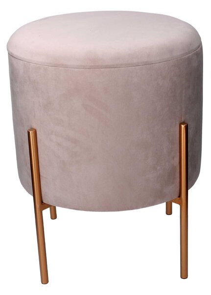 Pouf Contenitore Ø40xh51 cm in Tessuto Grigio