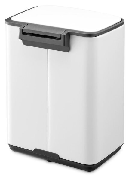 Cestino per la spazzatura bianco in acciaio con pedale 4 l Bo – Brabantia