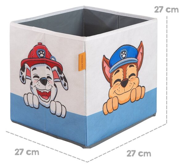Set di organizer per giochi da bambino in tessuto 2 pz 27x27x27 cm Paw Patrol – Roba