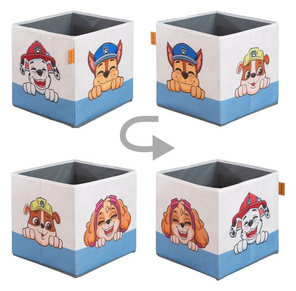 Set di organizer per giochi da bambino in tessuto 2 pz 27x27x27 cm Paw Patrol – Roba