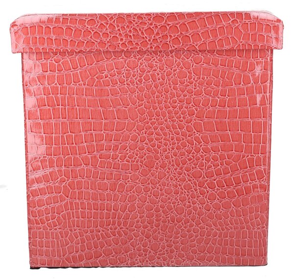 Pouf Contenitore 30x30xh30 cm in Similpelle Rosa