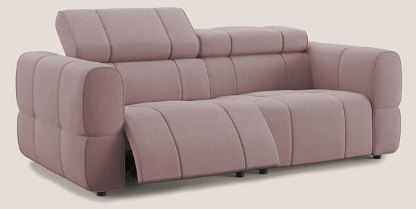 Giotto Divano modulare con opzione relax elettrico in microfibra effet