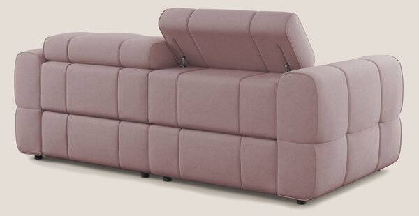 Giotto Divano modulare con opzione relax elettrico in microfibra effet