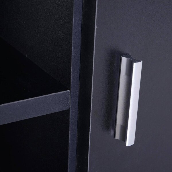 DecHome Mobile TV Moderno 2 Ante 2 Vani a Giorno Dimensioni 120x39,5x52 cm colore Nero