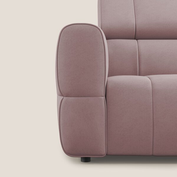 Giotto Divano modulare con opzione relax elettrico in microfibra effet