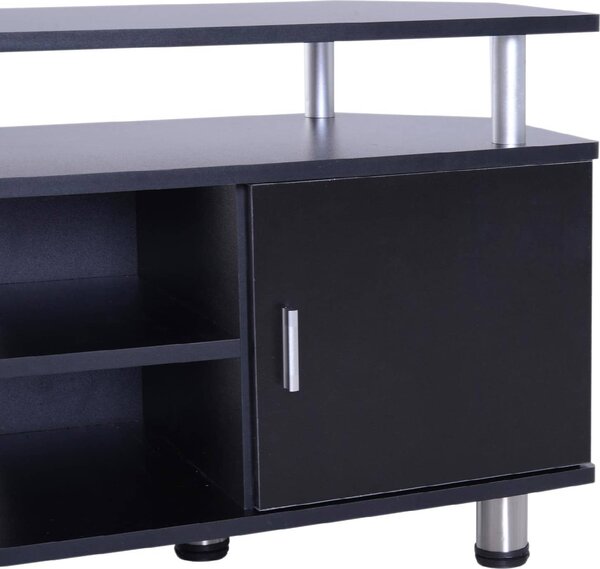 DecHome Mobile TV Moderno 2 Ante 2 Vani a Giorno Dimensioni 120x39,5x52 cm colore Nero