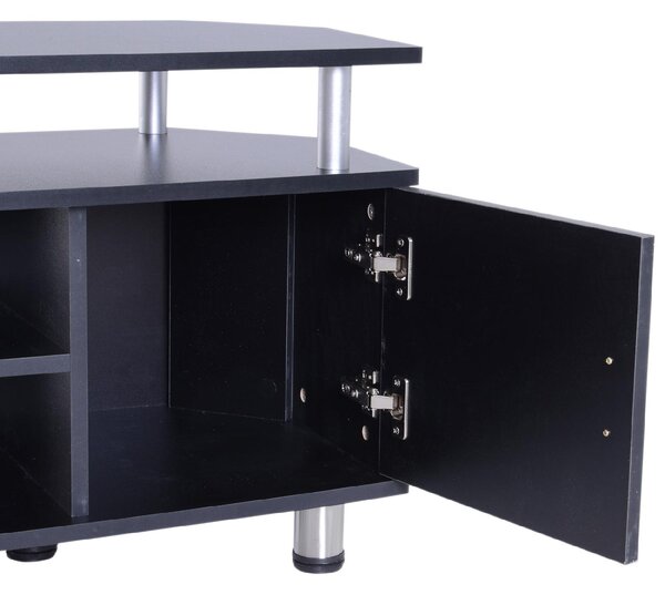 DecHome Mobile TV Moderno 2 Ante 2 Vani a Giorno Dimensioni 120x39,5x52 cm colore Nero