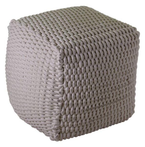 Pouf Quadrato 43x43xh43 cm in Tessuto Bianco