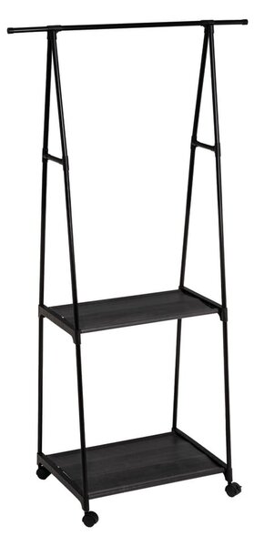 Stand appendiabiti nero in metallo su ruote 84x43x156 cm – Casa Selección