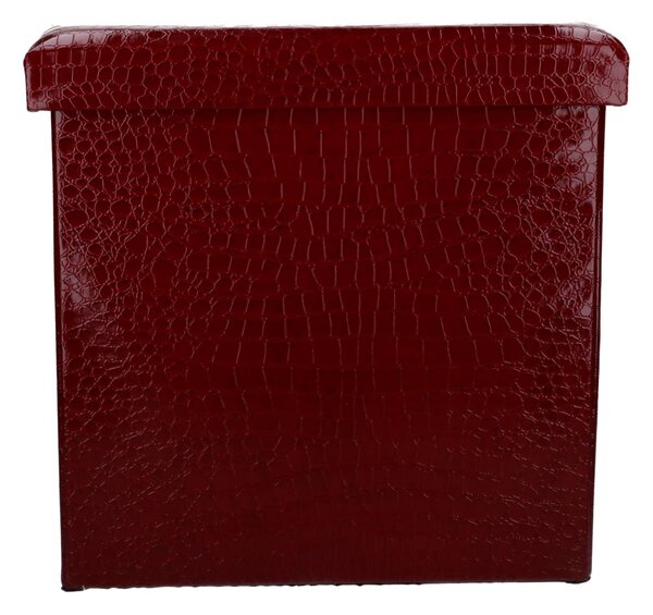 Pouf Contenitore 30x30xh30 cm in Similpelle Rosso