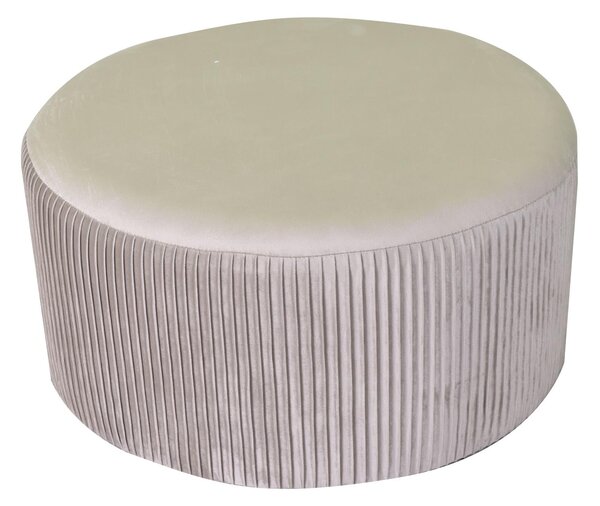 Pouf Tondo Ø56xh28 cm in Velluto Beige