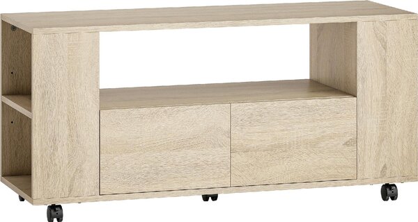 DecHome Mobile TV Moderno 4 Ante 1 Vano a Giorno Dimensioni 102x34,5x48,5 cm colore Legno