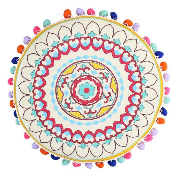 Pouf Tondo Ø40xh30 cm in Velluto Arancione