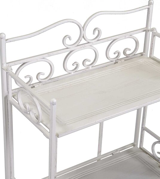 Portapiante 5 ripiani 47x23xh160 cm in Metallo New Jessica Bianco