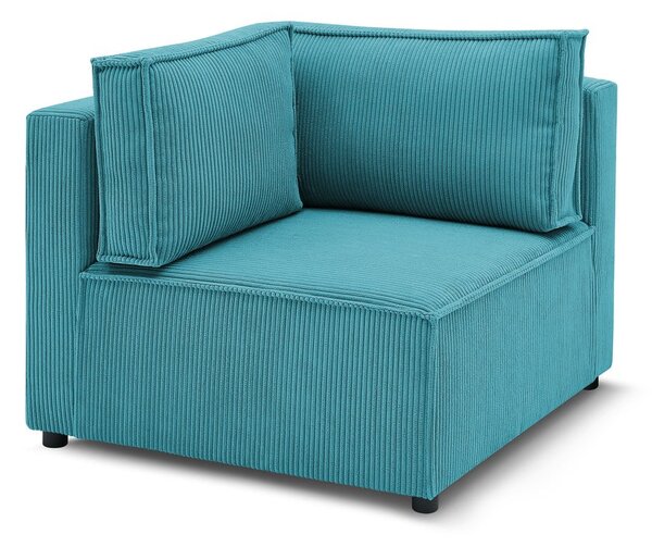 Modulo divano in velluto a coste variabile blu Nihad modular - Bobochic Paris