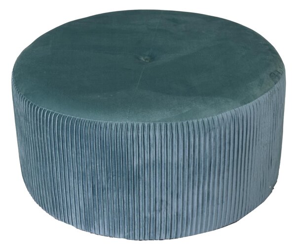 Pouf Tondo Ø56xh28 cm in Velluto Verde Salvia