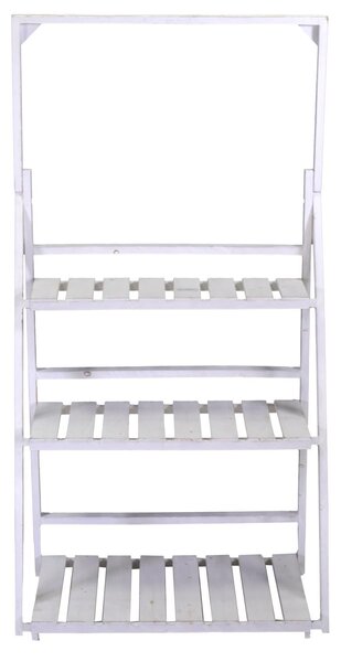 Portapiante Scaffale 3 ripiani 68,5x40xh132 cm in Legno Bianco