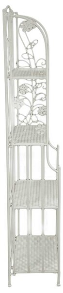Portapiante 4 ripiani 59x29xh158 cm in Metallo Milena Bianco