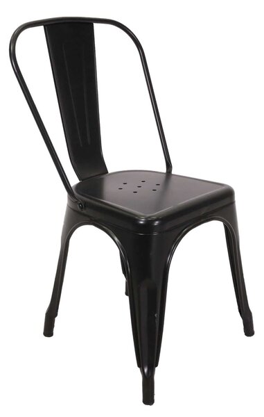 Sedia New Bristol 43x43xh45/84 cm in Ferro Nero