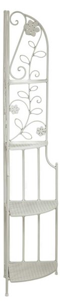 Portapiante ad Angolo 4 ripiani 48x33xh160 cm in Metallo Milena Bianco