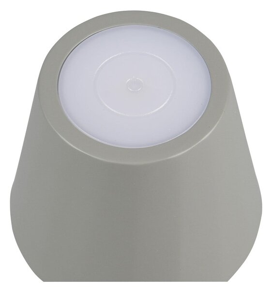Lampada da tavolo LED grigia con paralume in metallo (altezza totale 21 cm) Diaz – Reality