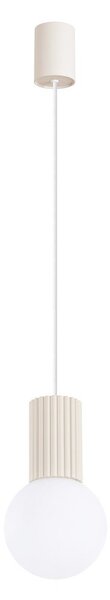 Lampadario color crema con paralume in vetro ø 12 cm Orbital – Sollux