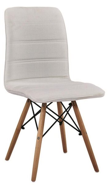 Sedia Cadice 41x43xh41/83 cm in Poliestere e Legno di Faggio Bianco