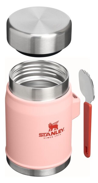 Borraccia termica color pesca in acciaio inox 400 ml Legendary Food Jar + Spork Peach Rose – Stanley