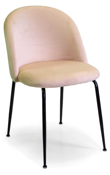 Sedia Sammi 50x57xh47/77,5 cm in Tessuto Velluto Crema/Nero