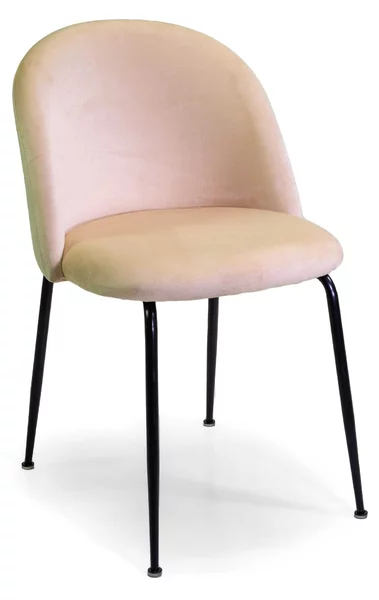 Sedia Sammi 50x57xh47/77,5 cm in Tessuto Velluto Crema/Nero