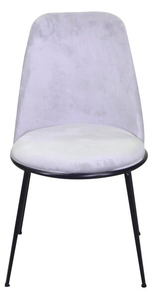 Sedia Kiev 49x56xh44/85 cm in Tessuto Velluto Grigio/Nero
