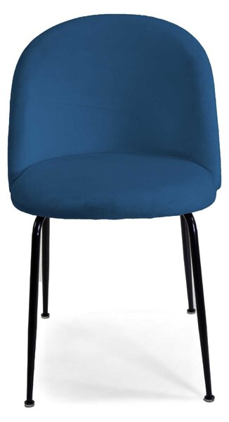 Sedia Sammi 50x57xh47/77,5 cm in Tessuto Velluto Blu/Nero
