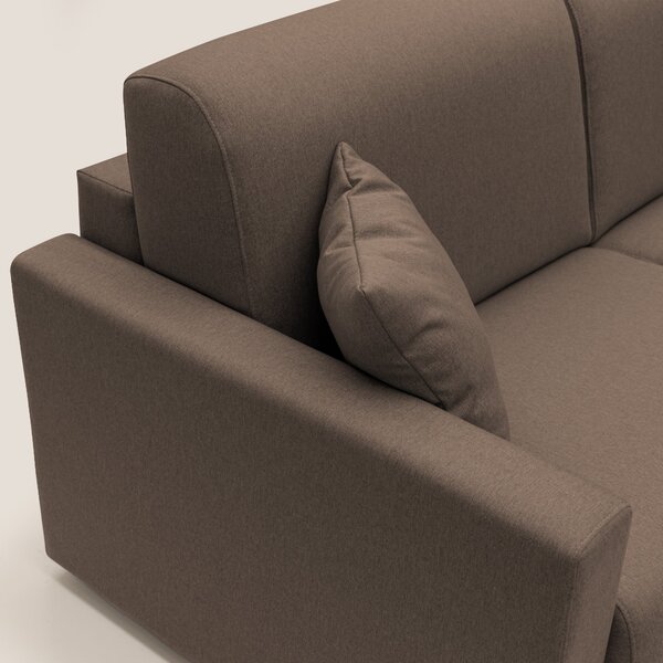 Chris Divano letto matrimoniale in tessuto impermeabile T13 marrone
