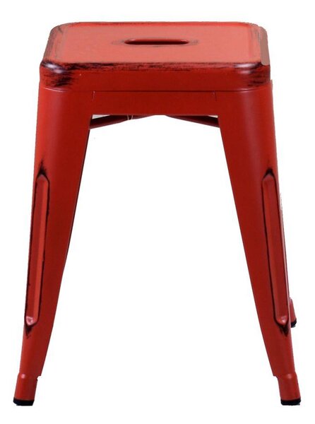 Sgabello Bristol 39x39xh45 cm in Ferro Rosso