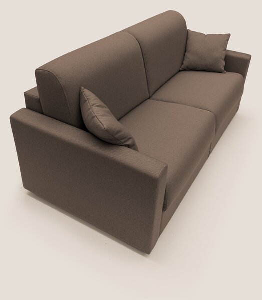 Chris Divano letto matrimoniale in tessuto impermeabile T13 marrone