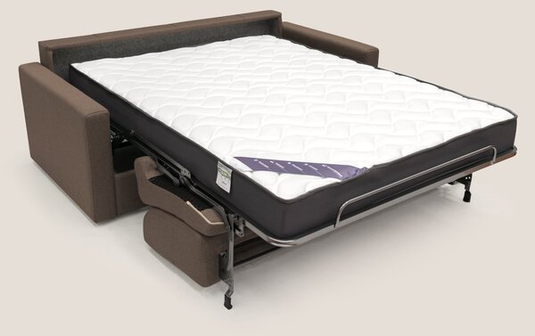Chris Divano letto matrimoniale in tessuto impermeabile T13 marrone