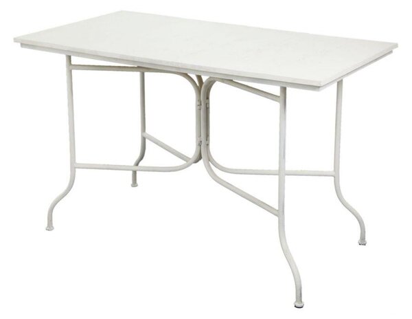 Tavolo Rettangolare 120x65xh76 cm in Ferro Bianco