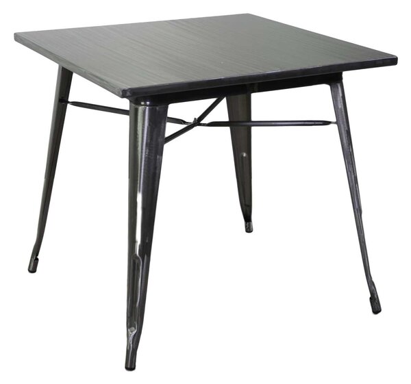 Tavolo New Bristol 80x80xh76 cm in Ferro Grigio Galvanizzato