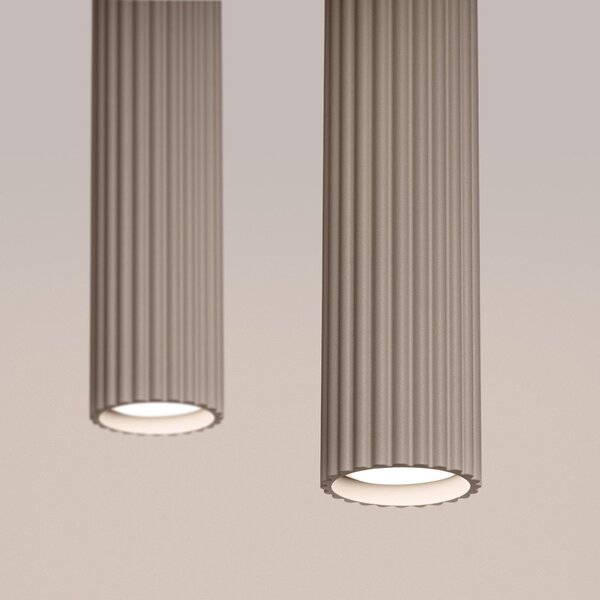 Lampadario grigio tortora in metallo Gleam – Sollux