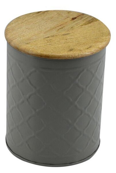 Barattolo da Cucina Ø16xh19 cm in Metallo Grigio