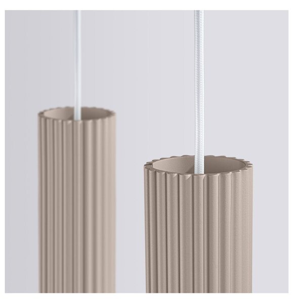 Lampadario grigio tortora in metallo Gleam – Sollux