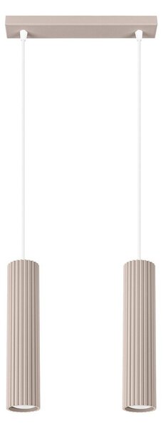 Lampadario grigio tortora in metallo Gleam – Sollux