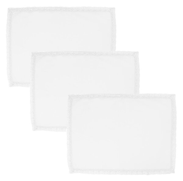 Set 3 Canovacci da Cucina 50x70 cm Amelie Bianco
