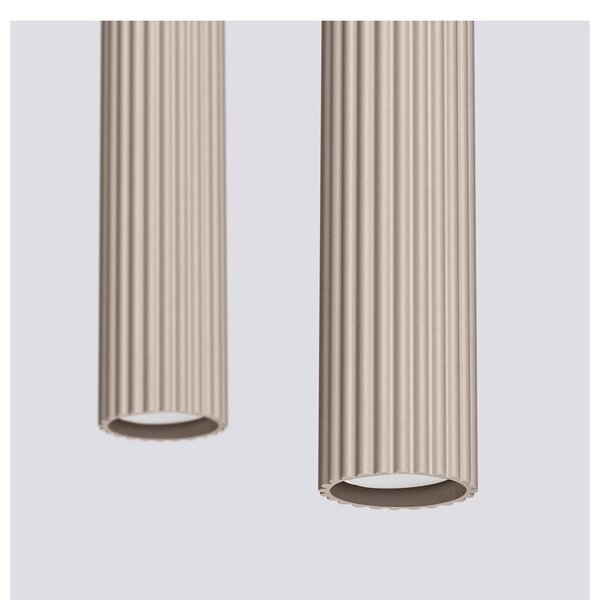 Lampadario grigio tortora in metallo Gleam – Sollux