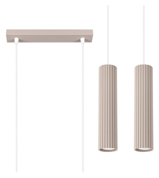 Lampadario grigio tortora in metallo Gleam – Sollux