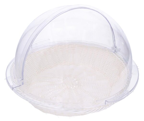 Cesta Porapane Ø41,5xh26 cm con Cupola Trasparente
