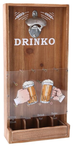 Apribottiglie Rettangolare 19x39,5xh7,5 cm in Legno Naturale