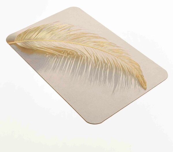 Tappetino per il bagno marrone chiaro 50x80 cm Angelica – douceur d'intérieur