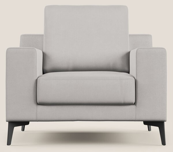 Prestige poltroncina moderna in microfibra smacchiabile T11 grigio chi